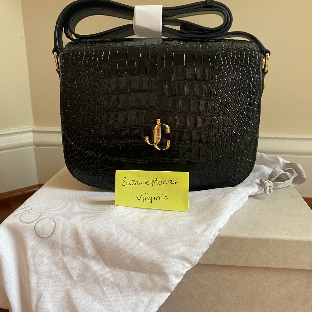 New Jimmy Choo croc black bag